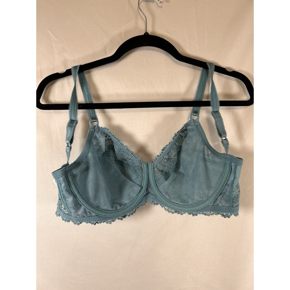 Wacoal Embrace Lace 32DDD Embroidered Underwire Bra Teal Floral 65191 - Picture 11 of 11
